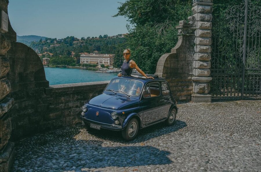Lake Como: 2hr Photo Tour in a Classic Fiat 500 - Stop one in Colonno, with the lake at your shoulder