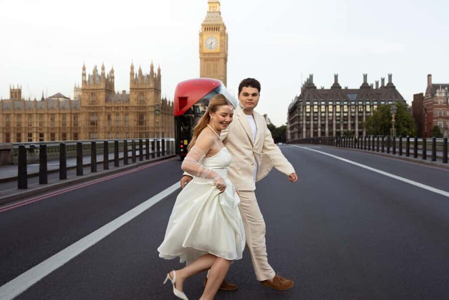 London Portraits Tour – Receive All Photos Same Day - Westminster Bridge gives you the first London frame