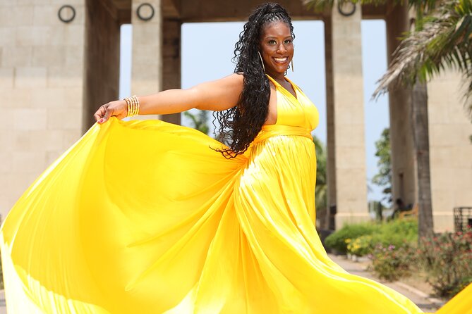 Luxury Flying Dress Photoshoot in Accra - The photography team makes the difference