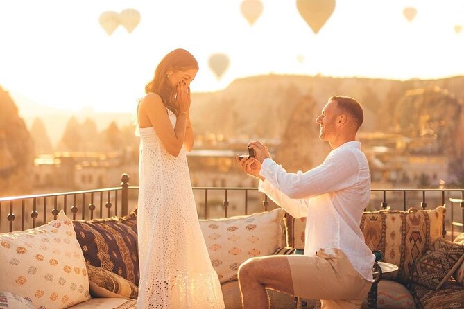 Marriage Proposal and Photoshoot in Cappadocia with Balloon view - Hot air balloons add drama, but weather calls the shots