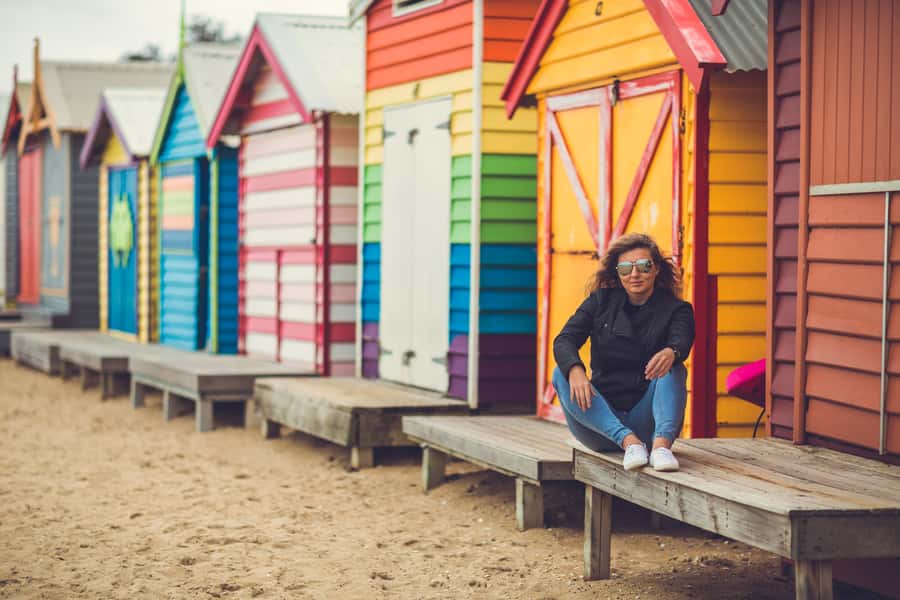Melbourne: Brighton Beach/Bathing Boxes Photoshoot - Moving from the boxes to sand and sea