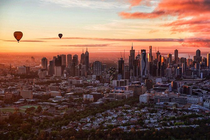 Melbourne Sunrise Hot Air Balloon Ride with GoPro Photos - A sunrise view few Melbourne tours can match