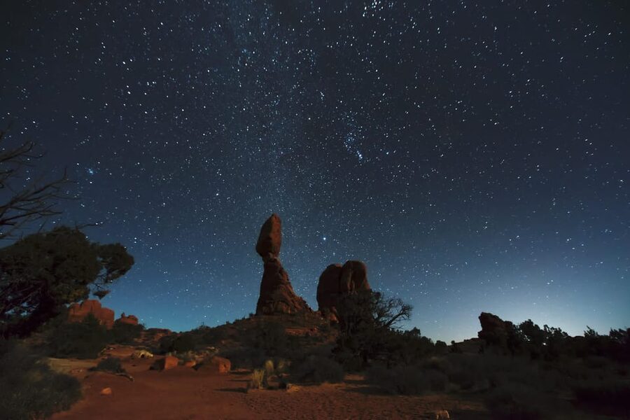Moab: The Windows Astro-Photography and Stargazing Hike - North Window and South Window under the stars