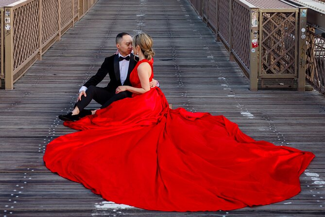 New York Flying-dress photoshoot with iconic NYC views - Dress rental, styling, and extra costs