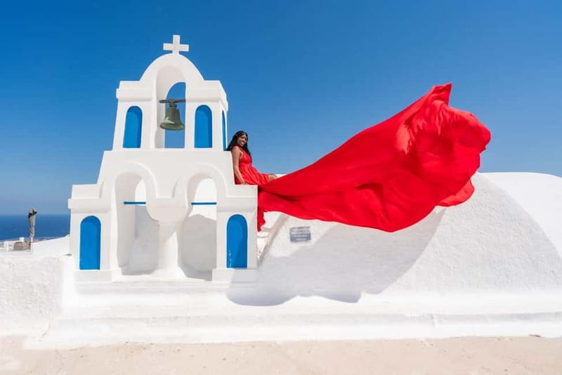 Oia: Santorini Photoshoot with Flying Dress Rental Option - What You Actually Receive for $175
