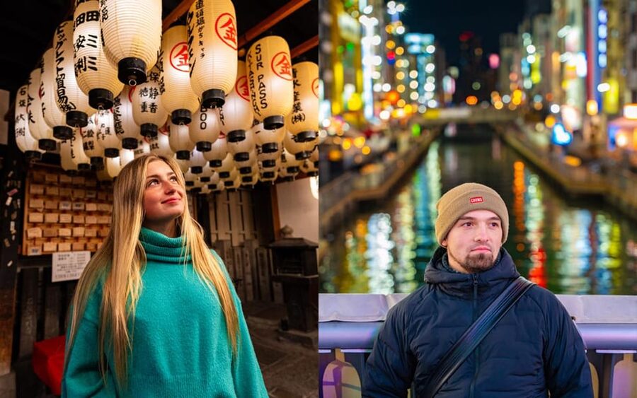 Osaka: Private Vibrant Nighttime Photoshoot (Dotonbori) - What the photographers do for you