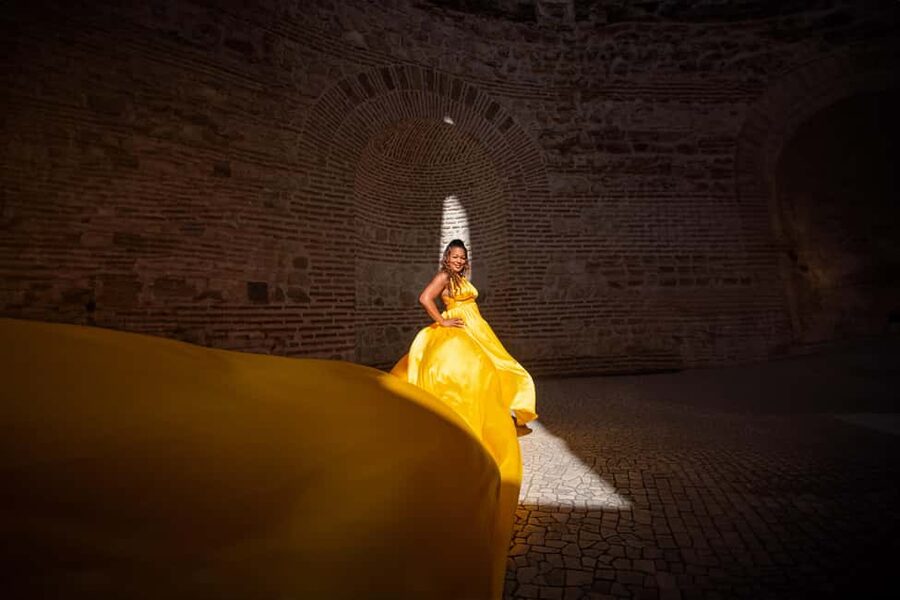 Private Flying Dress Photo Session in Split, Croatia - What the Split flying dress session is really like