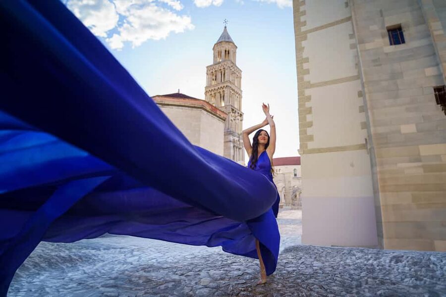 Private Flying Dress Photo Session in Split, Croatia - Who will enjoy this most