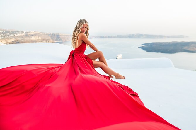 Professional Flying Dress Photoshoot In Santorini - Is $343.63 per person good value?