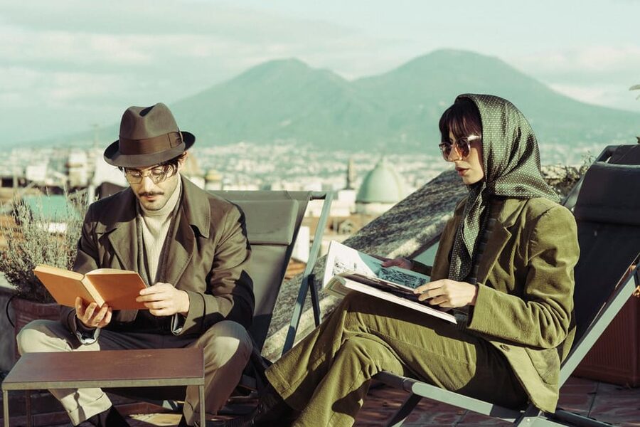 Professional photo shooting in Naples - Viewpoints with Vesuvius in the frame