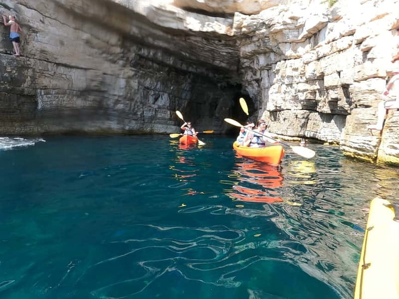 Pula: Kayak Tour, Cliff Jumping, Snorkeling & GoPro Pictures - Pula’s cliffs and the School of Cormorans