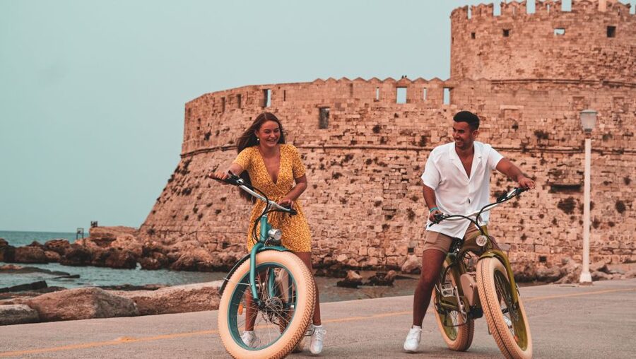 Rhodes: eBike Highlights Tour w/ Personal Photographer - Mandraki Harbour and the open sea