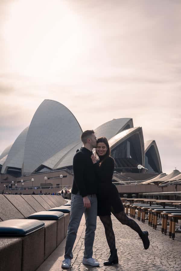 Romantic photoshoot for couples in Sydney - A simple way to get couple photos in The Rocks