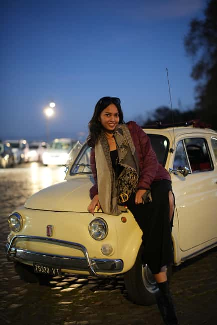 Rome: Night Magic Vintage Car Experience Photoshoot - Meeting near Caffe Roma