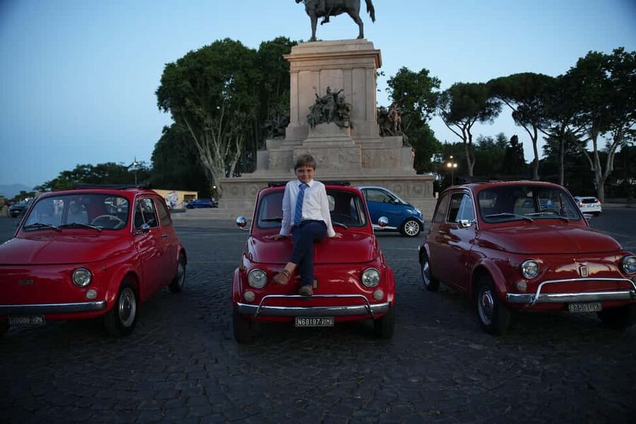 Rome: Night Magic Vintage Car Experience Photoshoot - Gianicolo Terrace and the wider city view