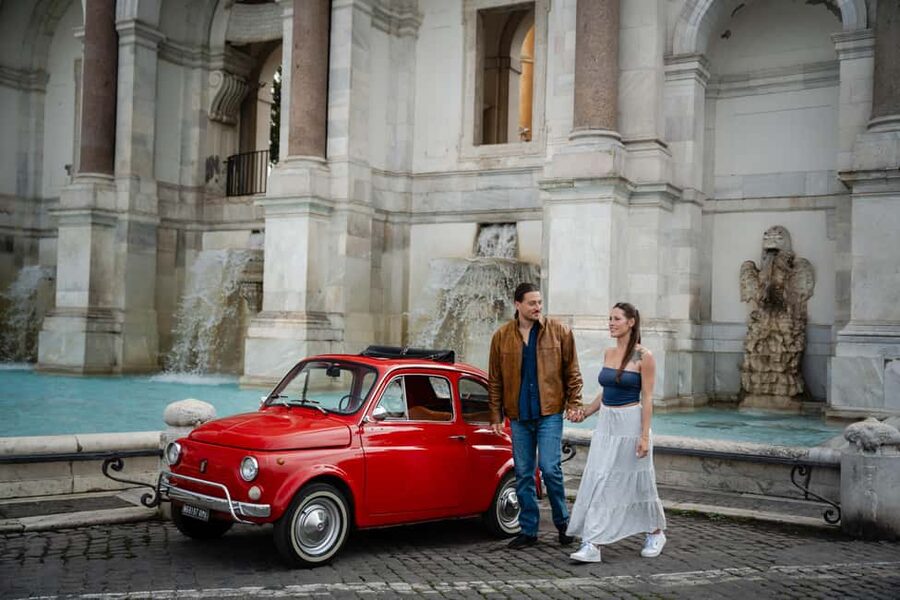 Rome: Photography service with Classic car fiat 500 - Professional photos are the main added value