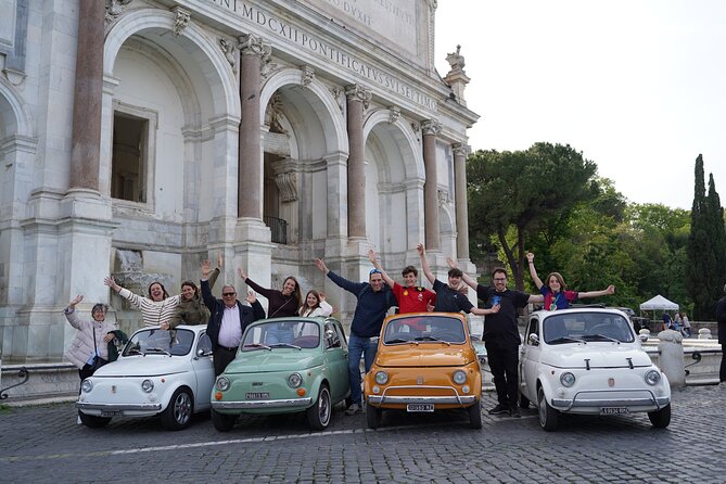 Rome: Photography service with Fiat 500 vintage car - Starting near Oppio Caffè and the Colosseum
