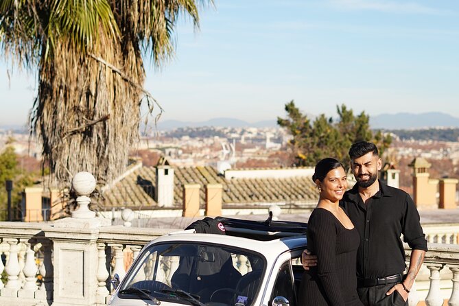 Rome: Photography service with Fiat 500 vintage car - Orange Garden: a quieter Rome viewpoint