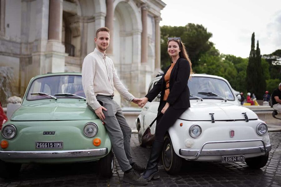 Rome: Photoshoot Service with Vintage Fiat 500 - The professional photography is the main value