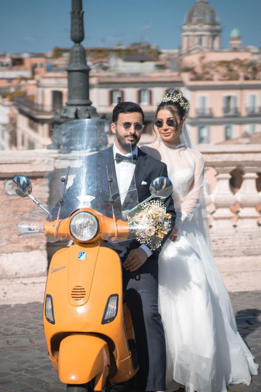 Rome: Vespa City Tour with Professional Photoshoot - Vatican City and Castel Sant’Angelo from the road