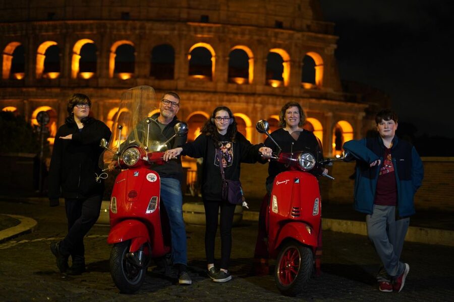 Rome: Vespa Scooter Night Tour with Pro Photographer service - The Aventine view at Piazza dei Cavalieri di Malta