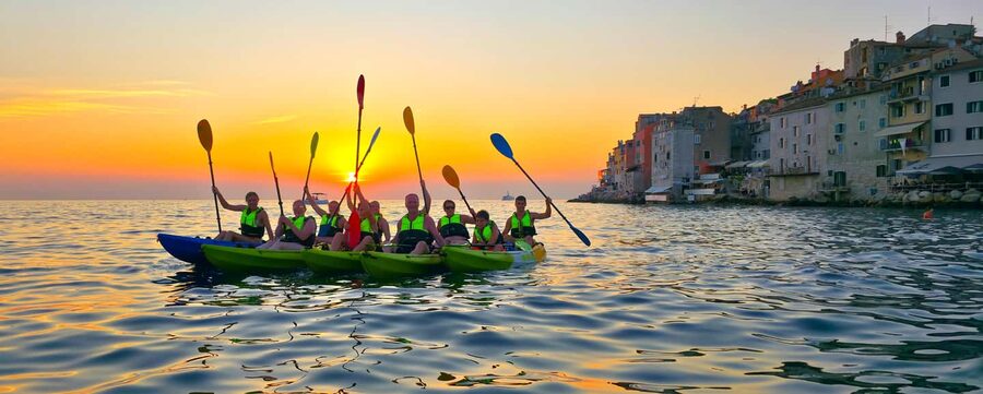 Rovinj-Amazing kayak tour &snorkeling &free drink &photos - Sunset departures add a different mood