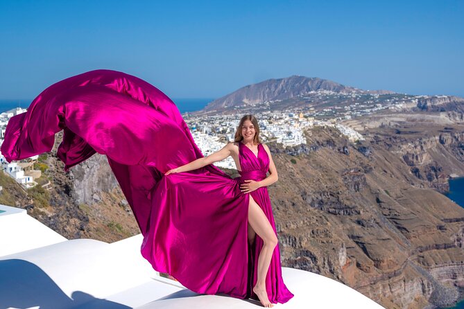 Santorini: Flying Dress Photoshoot - Booking, cancellation, and timing advice