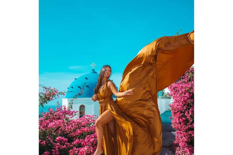 Santorini: Flying Dress Photoshoot with Edited Photos - Is the $176 price good value?