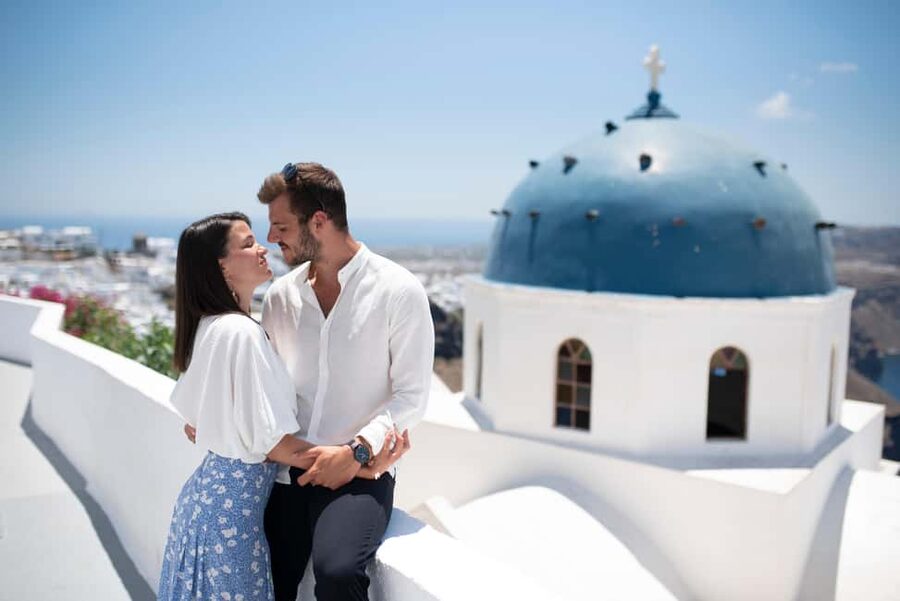 Santorini: Imerovigli Professional Photoshoot in Blue Dome - Sunset sounds attractive, but plan around your schedule