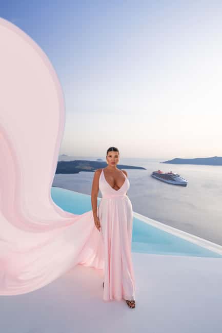 Santorini: Oia Flying Dress Photoshoot by SokoLOVE - Should You Book the Oia Flying Dress Session?