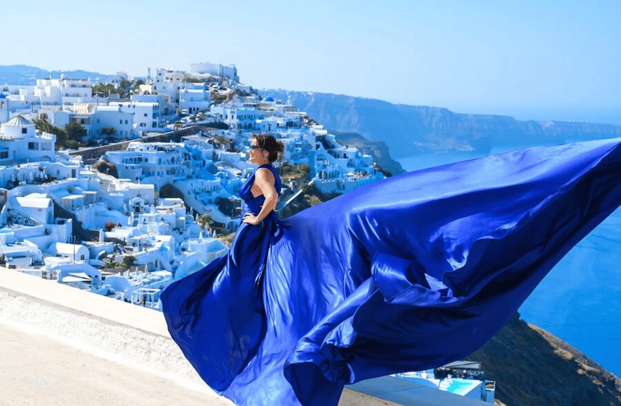 Santorini: Private Flying Dress Photoshoot with Pickup - Is $577 good value for two people?
