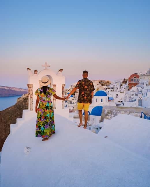 Santorini: Private Oia Village Photoshoot - The first portraits in Oia’s lanes