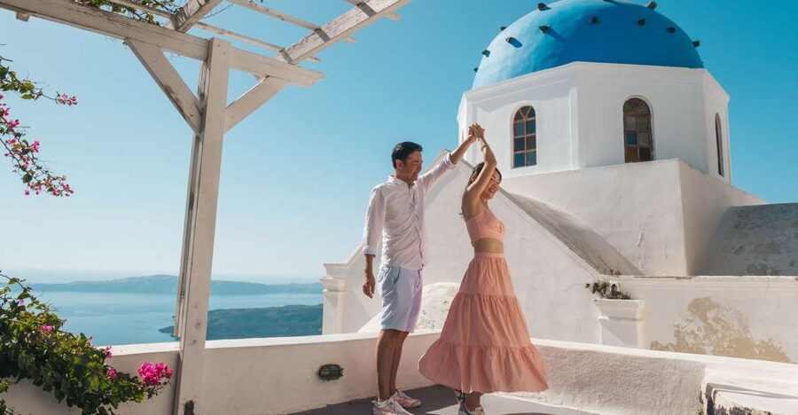 Santorini Private Photoshoot - Blue Domes and Caldera Views