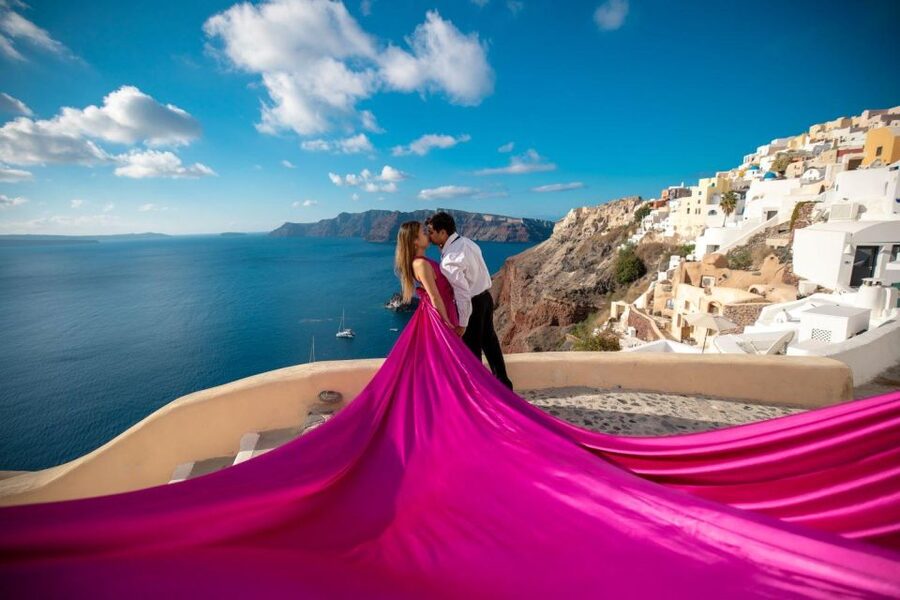 Santorini: Unique Flying Dress Photoshoot Experience - Who will enjoy this most