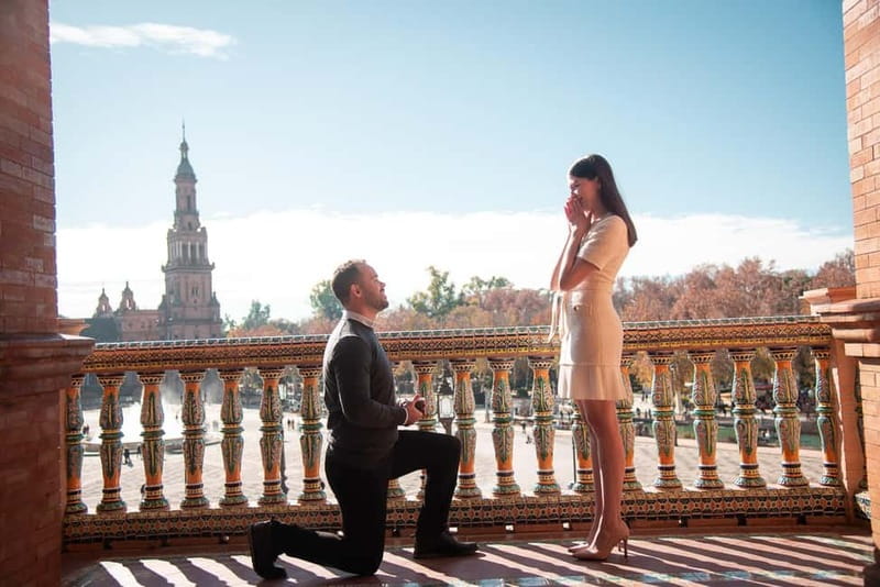 Seville: Photo session for a special moment. - Meeting at Plaza de España