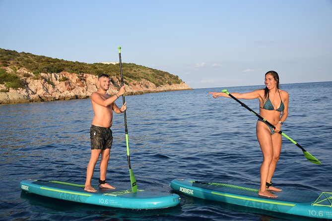Stand Up Paddle With Dolphins, aperitif and pictures - The Figarolo beach stop and Sardinian food