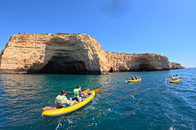 Sunrise Small Group Kayak Experience in BENAGIL Cave & 4K Photos - The first caves and the approach to Benagil