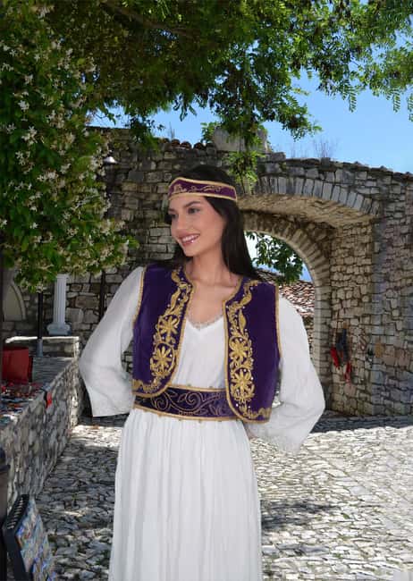 Tirana: Traditional Photoshoot in Albanian Costumes - Putting on the Albanian costumes