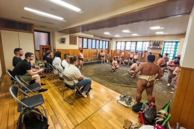 Sumo Practice Tour with Ring-Side Seat and Photoshoot