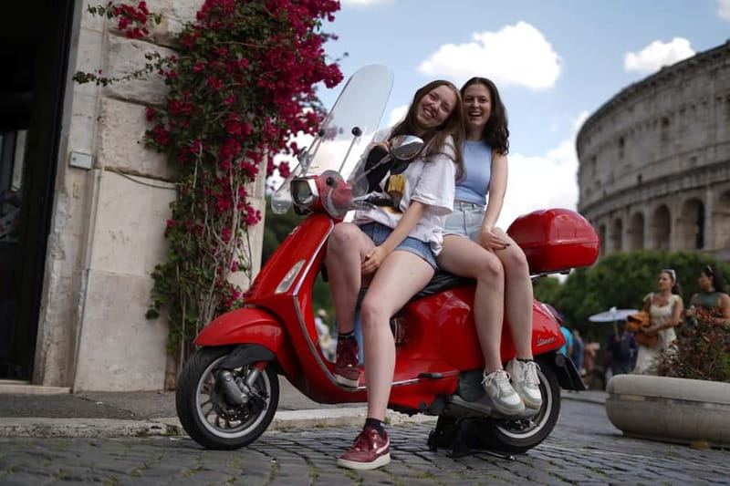 Vespa Tour with Professional Photography in Rome - Orange Garden Views Above the City