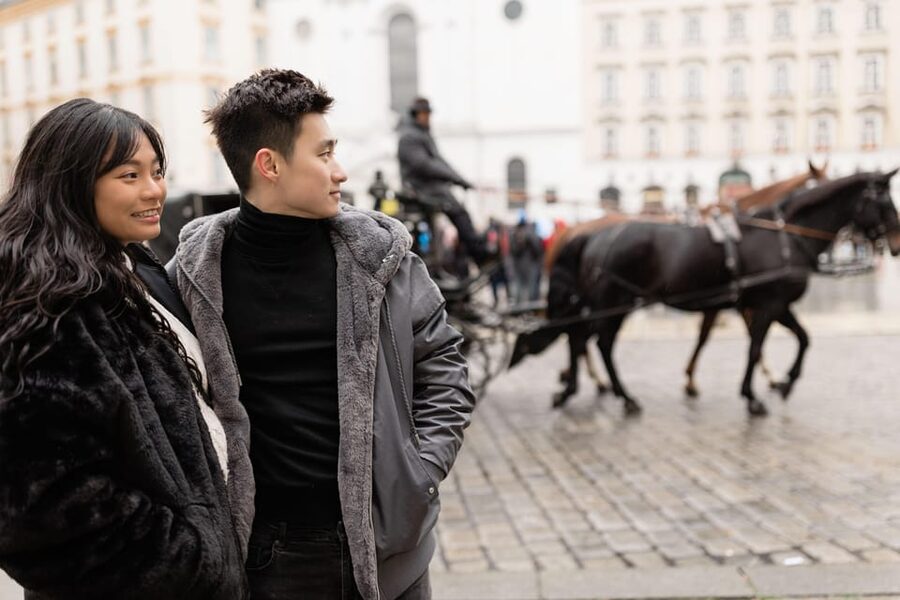 Vienna: Professional Photoshooting - Michaelerplatz adds imperial scale